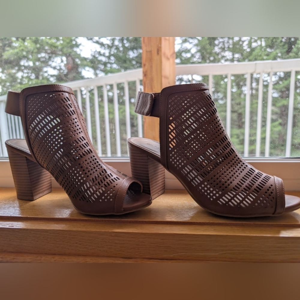 Call It Spring Dark Brown Cutout Ankle Booties